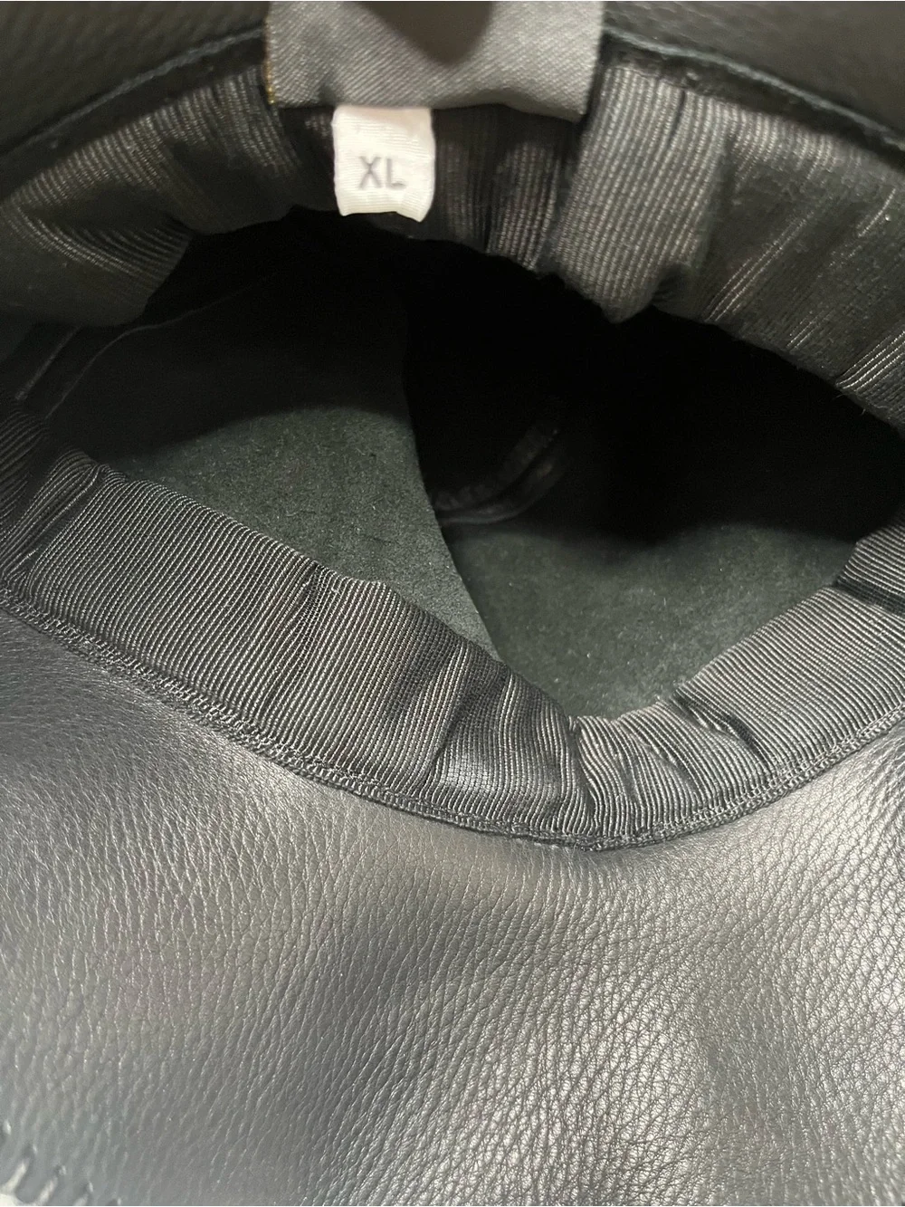 Fendi Black Pebbled Leather Bucket Hat Wide Brim Quiet Luxury Designer Chic